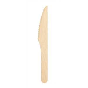100 pcs Wooden Knifes 16,5 cm in bag