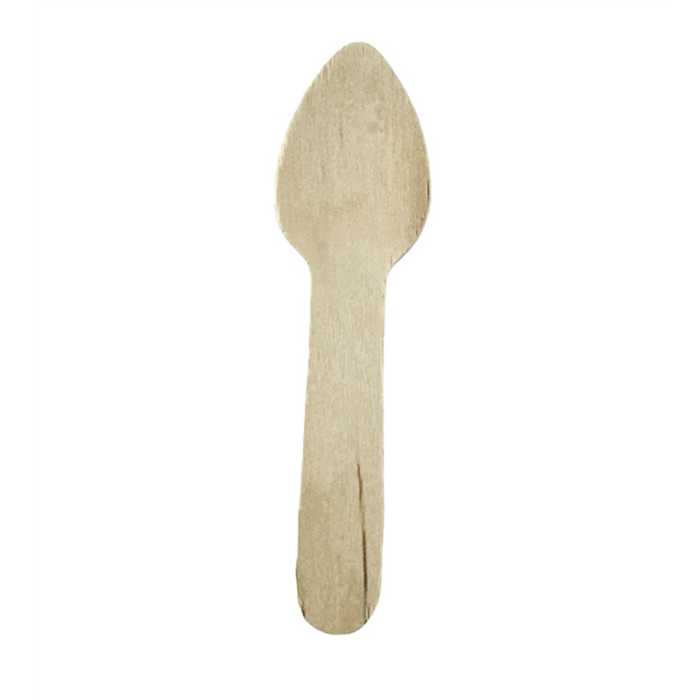 100pcs small wooden spoon 7.5cm in bag