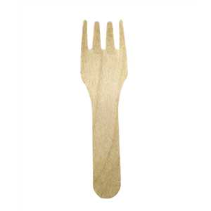 100pcs smallwooden fork F 7.5 cm in bag