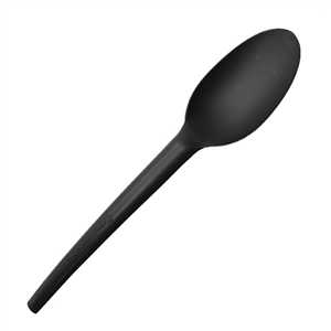 25 spoons reusable CPLA 16.5 cm BLACK