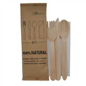 25x Kit 4/1(fork+knife+spoon+napk) ind.p