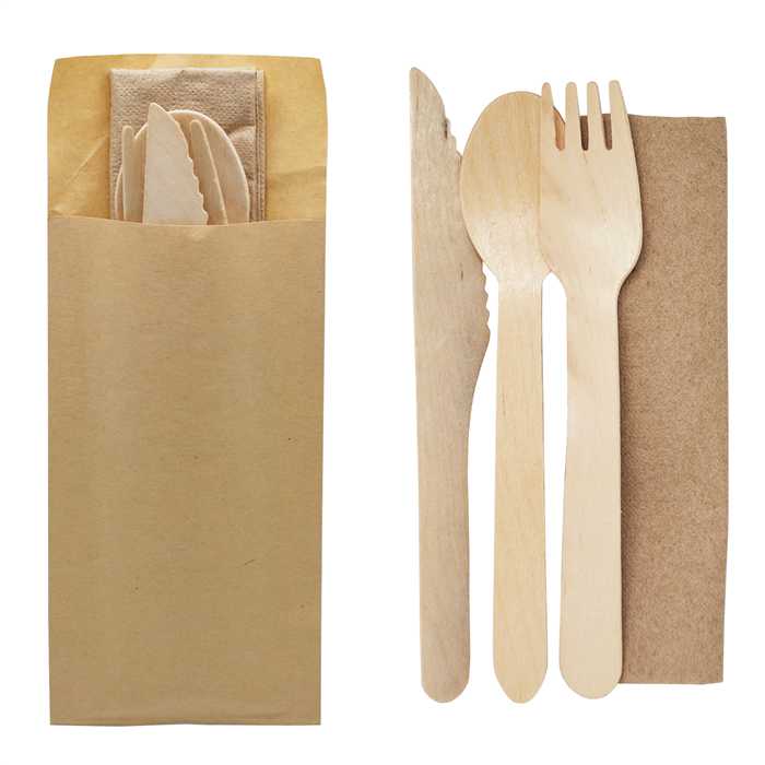50 sets Kit 4/1 (fork+knife+spoon+napk)