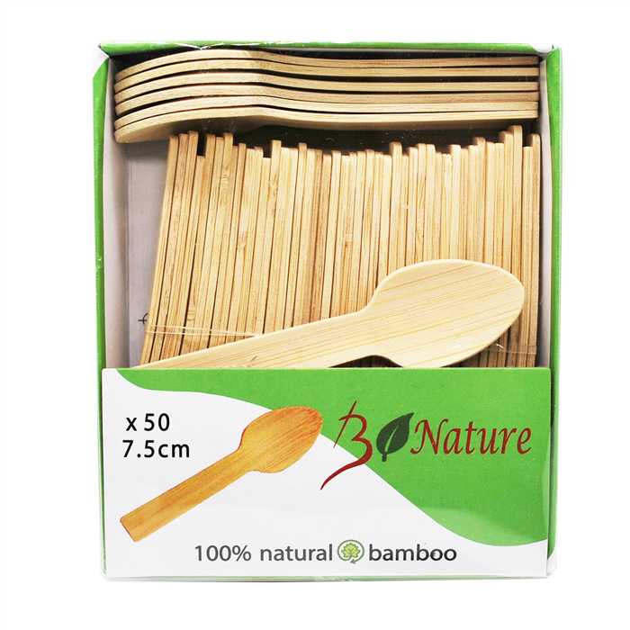Cuillère bambou 7.5cm (Box 50pcs)