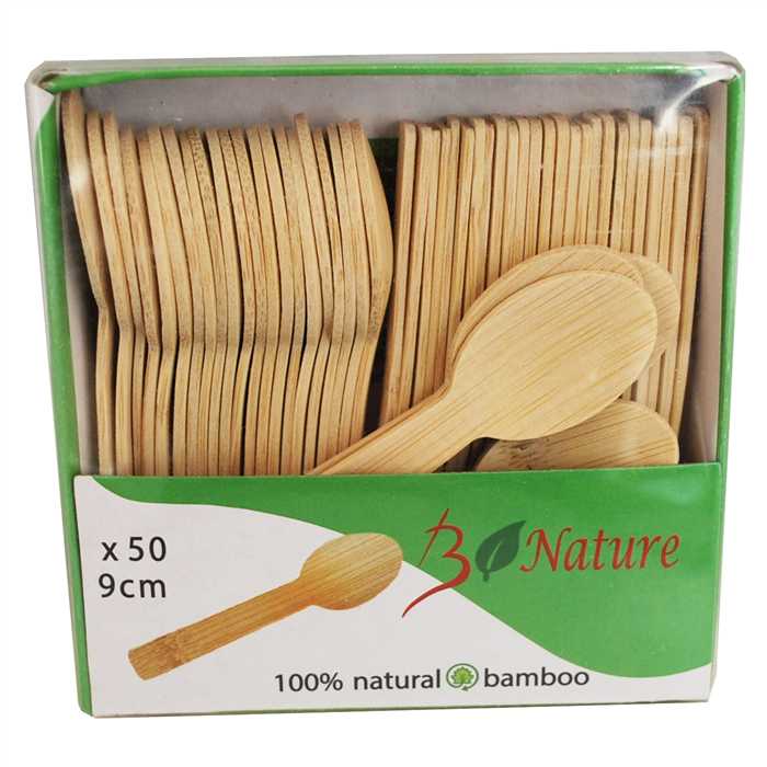 Cuillère bambou 9cm ((box 50pcs)