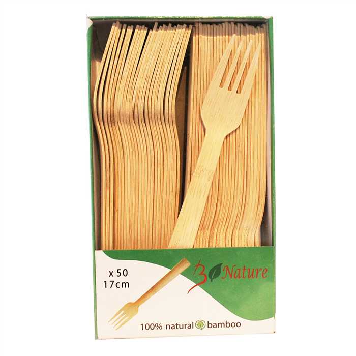 Fourchette bambou 17cm (box 50pcs)
