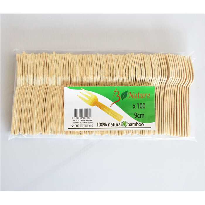 Fourchette bambou 9cm (Bag 100pcs)