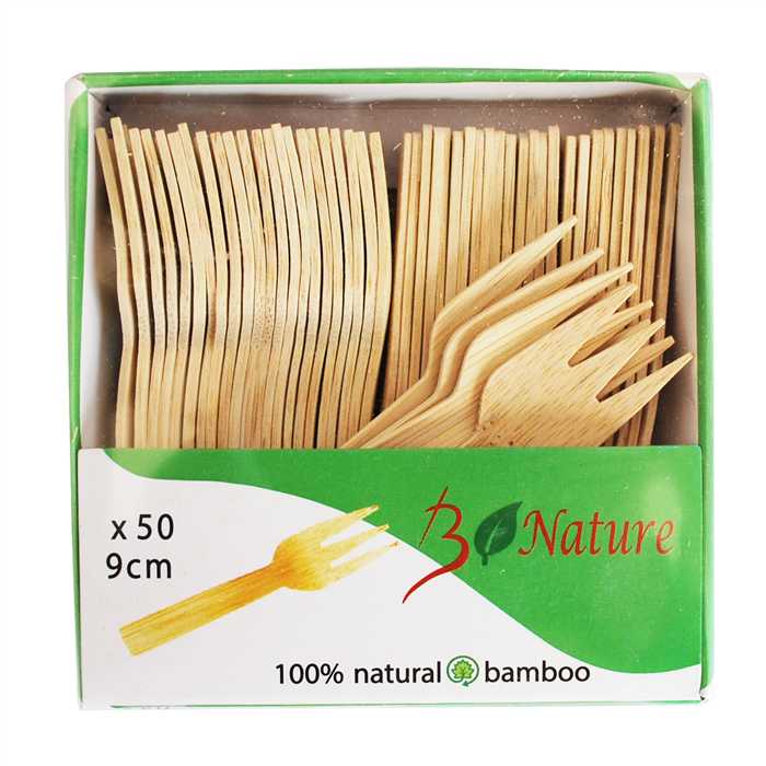 Fourchette bambou 9cm ((box 50pcs)
