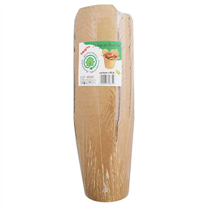 Belix Pot nouilles kraft 450ml 25pcs Belix Pot nouilles kraft 450ml 25pcs